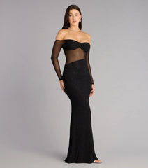 Azarliah Rhinestone Mesh Mermaid Formal Dress