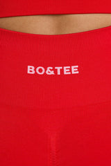 Define Luxe High-Waist Leggings in Red