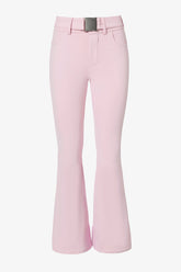 Waterproof Belted Ski Salopettes in Powder Pink