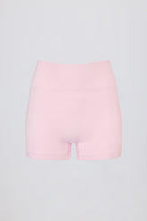 Super Sculpt Seamless Mini Shorts in Powder Pink