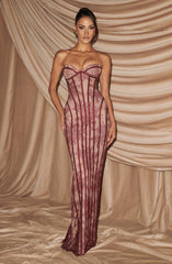 Sian Maxi Dress - Burgundy