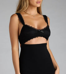 Flirt Mode Activated Cutout Lace Midi Dress