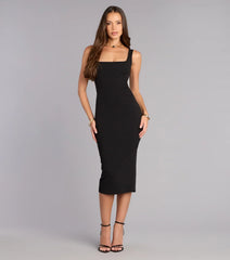 Sleekly Stunning Tie-Back Midi Dress
