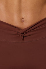 Full Length Leggings with Pockets in Brown