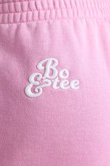 Brushed Jersey Oversized Joggers in Bubblegum Pink
