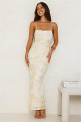 Amber Zest Mesh Maxi Dress