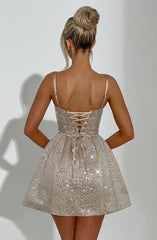 Angelique Mini Dress - Champagne