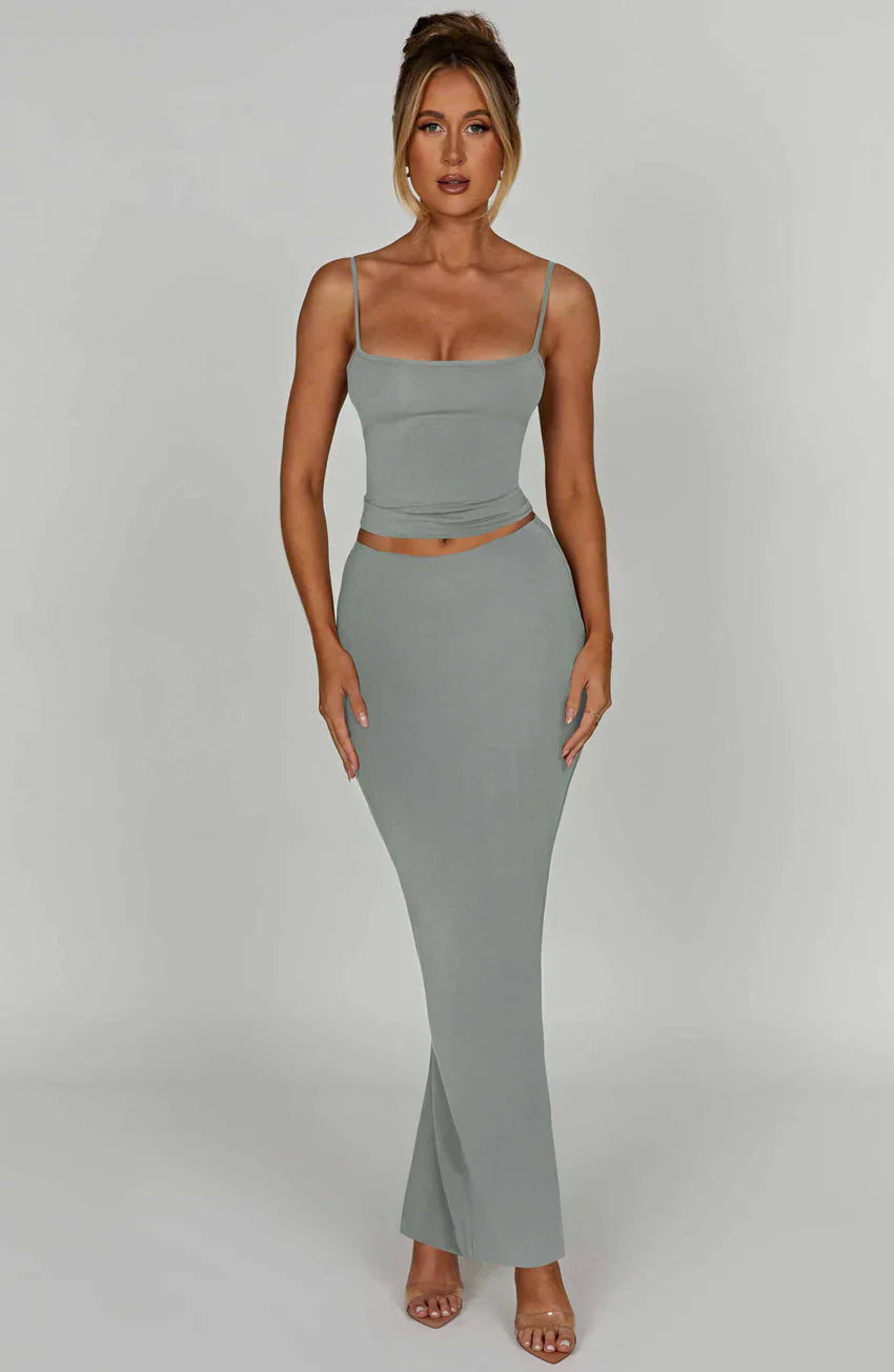Yazmin Maxi Skirt - Steel
