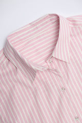 Oversized Shirt in Pink Stripe